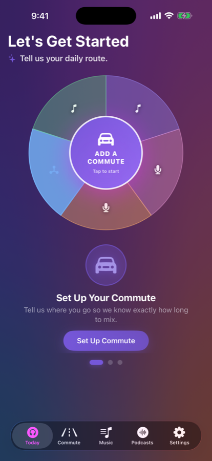 Tunelapse listening-style screen on iPhone